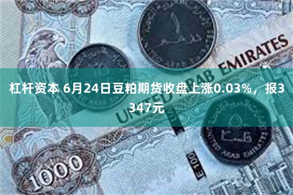 杠杆资本 6月24日豆粕期货收盘上涨0.03%，报3347元