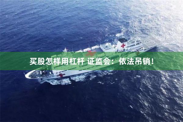 买股怎样用杠杆 证监会：依法吊销！