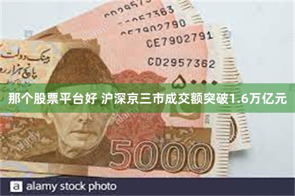 那个股票平台好 沪深京三市成交额突破1.6万亿元