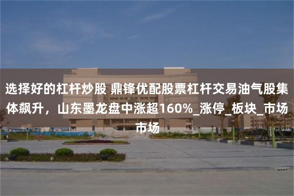 选择好的杠杆炒股 鼎锋优配股票杠杆交易油气股集体飙升，山东墨龙盘中涨超160%_涨停_板块_市场